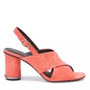 Rebecca Minkoff Suede Sling back heeled sandal size 7 Aaiden style